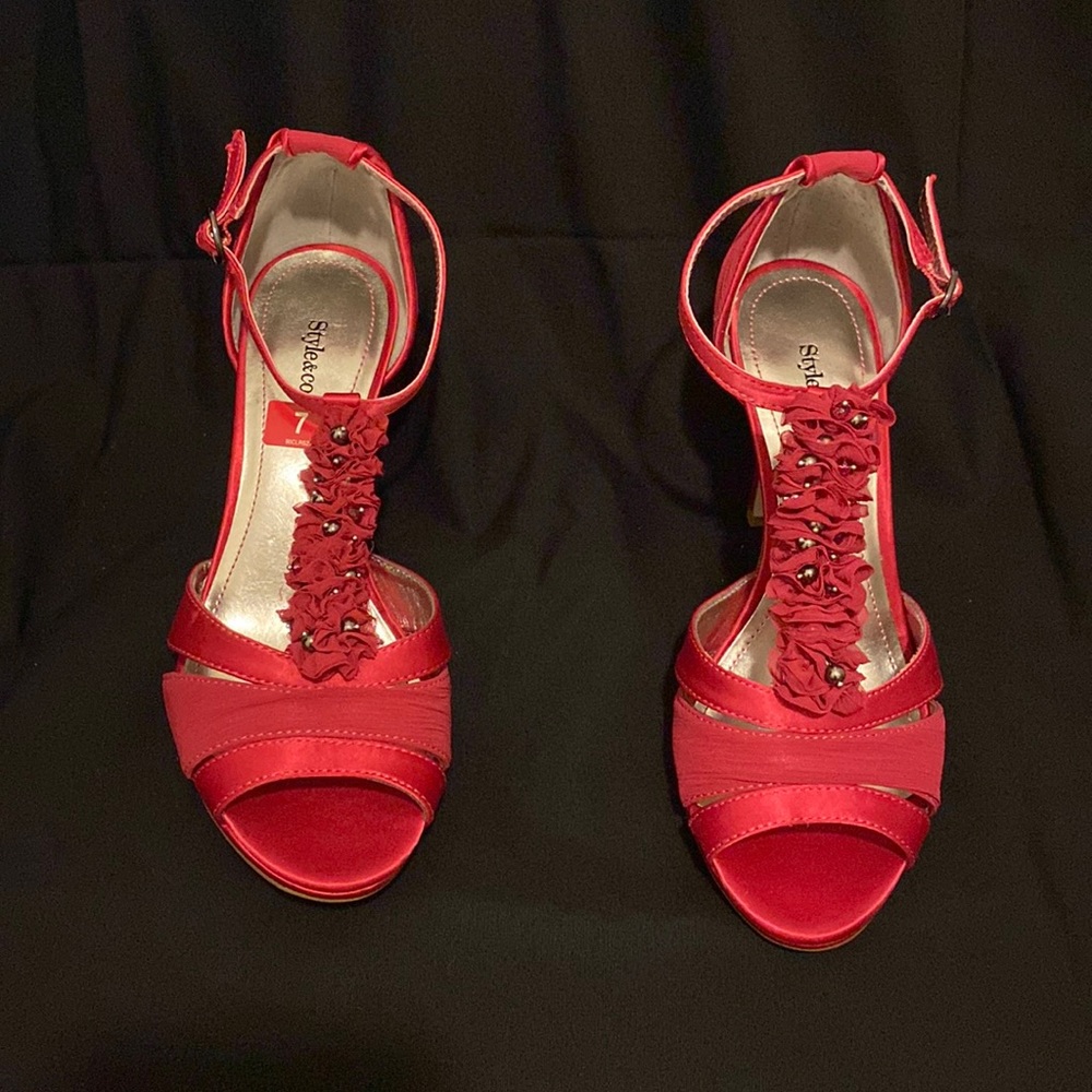 Women’s Dress Raspberry Open Toe Heel Shoe